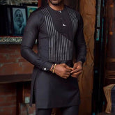 Spring/Summer Dashiki T-Shirt for Men – Long Sleeve African Print Top, Plus Size M–4XL - Free Delivery only at Flexi Africa
